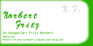 norbert fritz business card